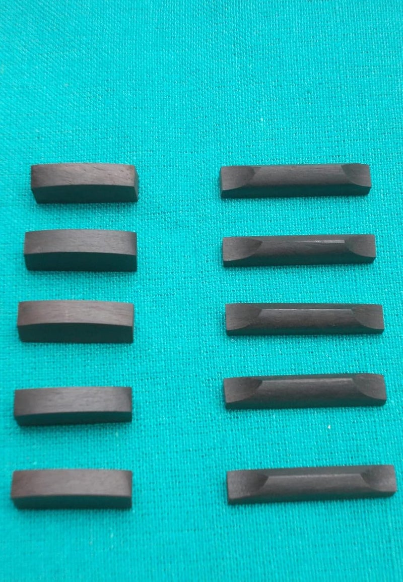 Musical String NATURAL EBONY 4/4 VIOLIN SADDLE NUT 5 SET (5 nut and 5 saddle) - Image 2